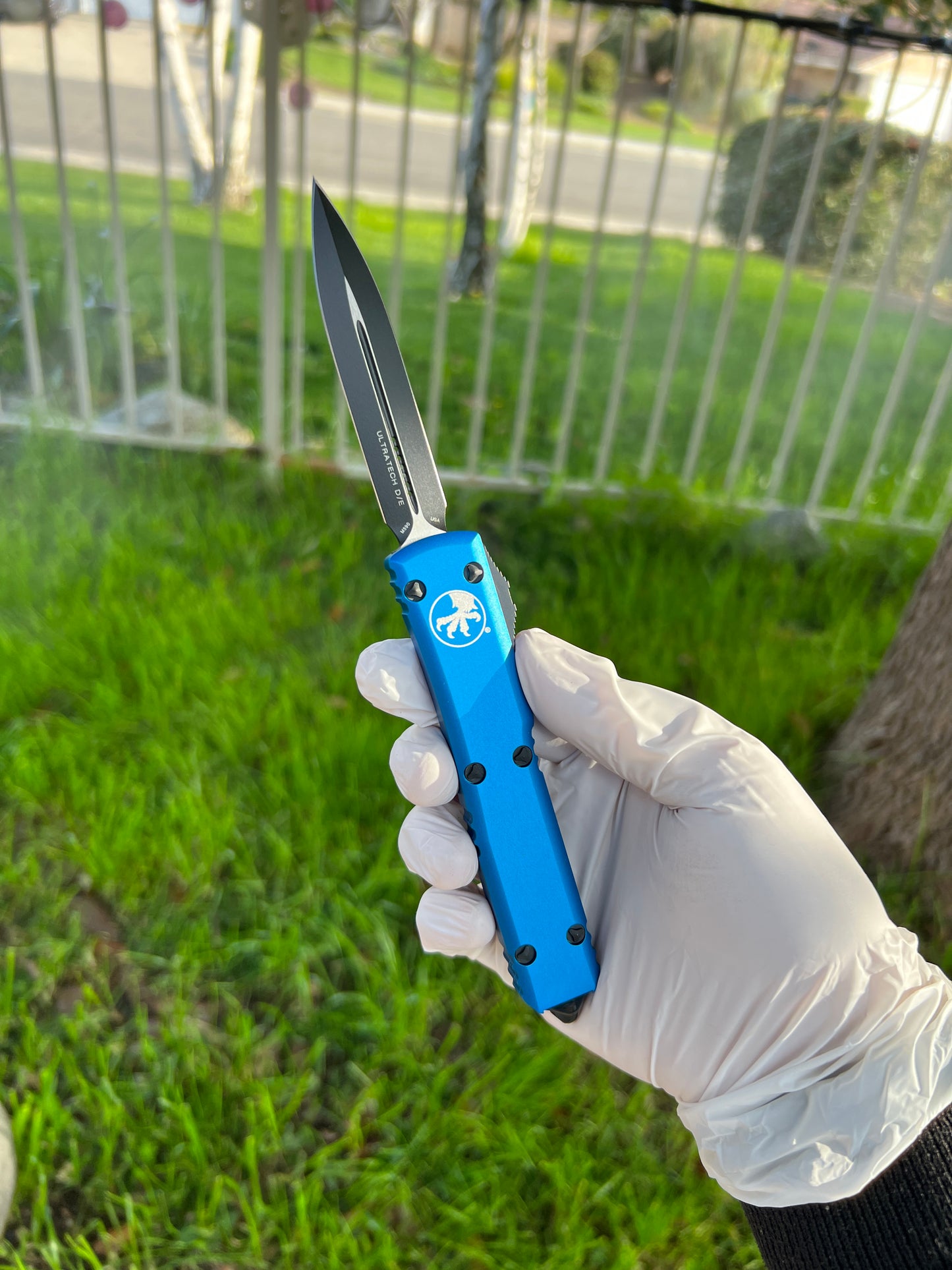 Microtech Ultratech D/E Blue Standard 122-1BL