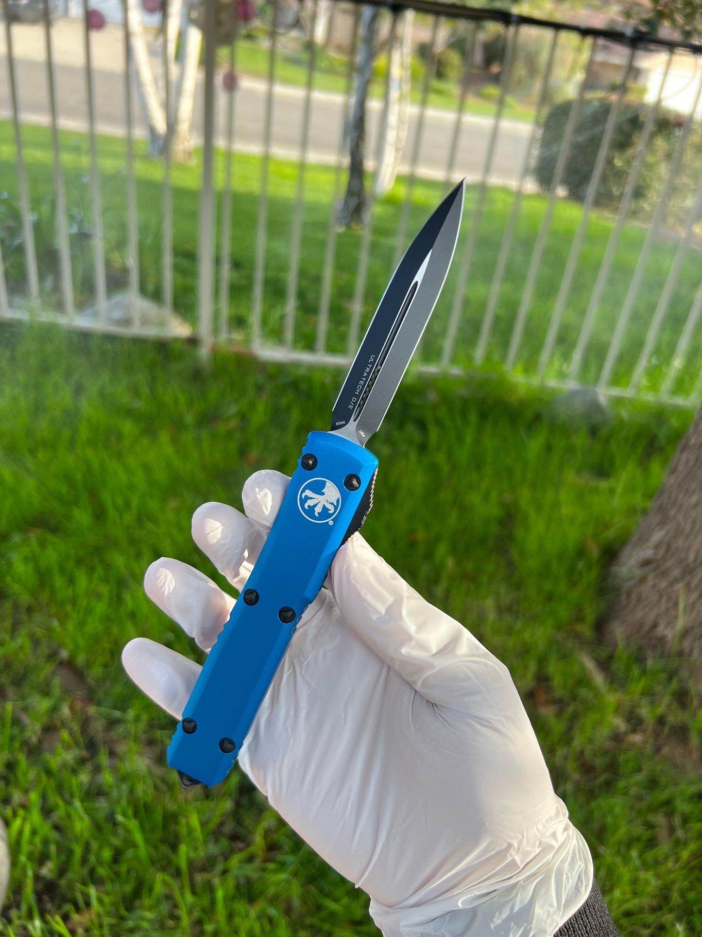 Microtech Ultratech D/E Blue Standard 122-1BL