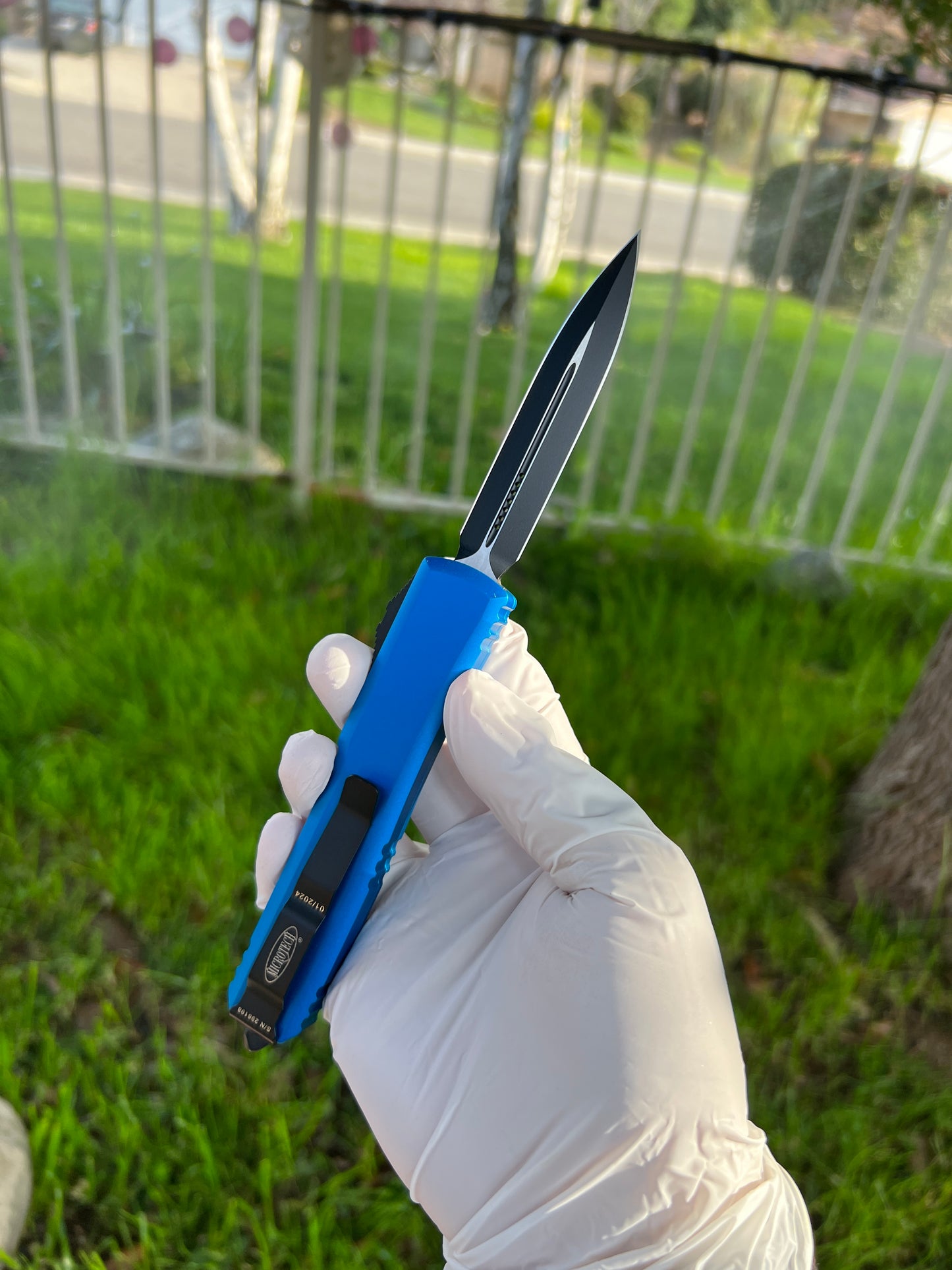 Microtech Ultratech D/E Blue Standard 122-1BL
