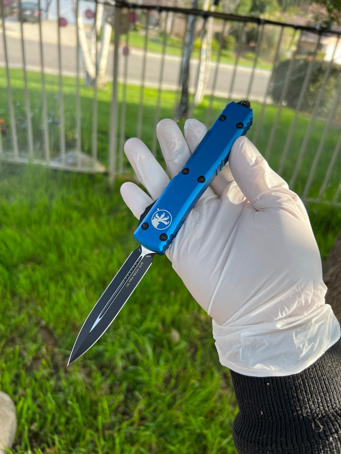 Microtech Ultratech D/E Blue Standard 122-1BL