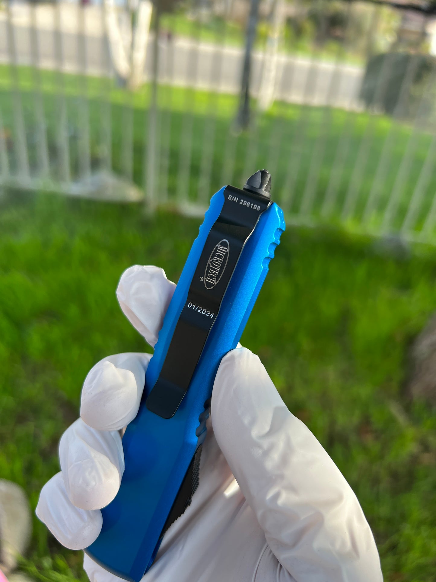 Microtech Ultratech D/E Blue Standard 122-1BL