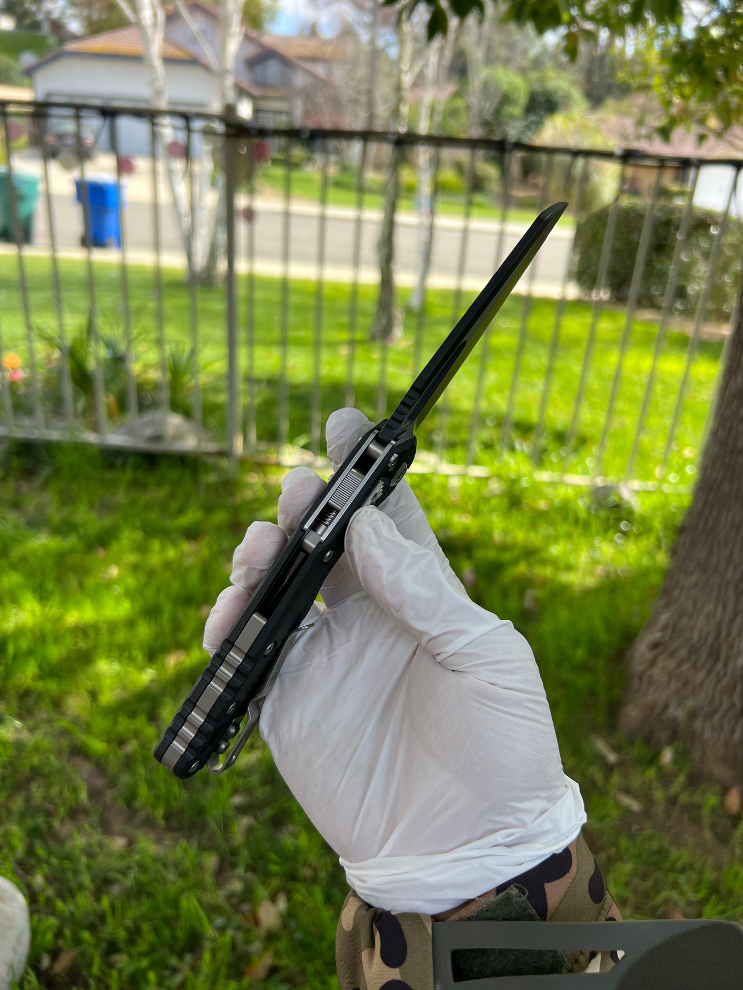 Microtech 210T-3PMBK MSI RAM-LOK Manual Folding Knife 3.88" Bohler M390MK Black Modified Sheepsfoot Combo Blade, Black Injection Molded Polymer Handles, AXIS/Crossbar Lock