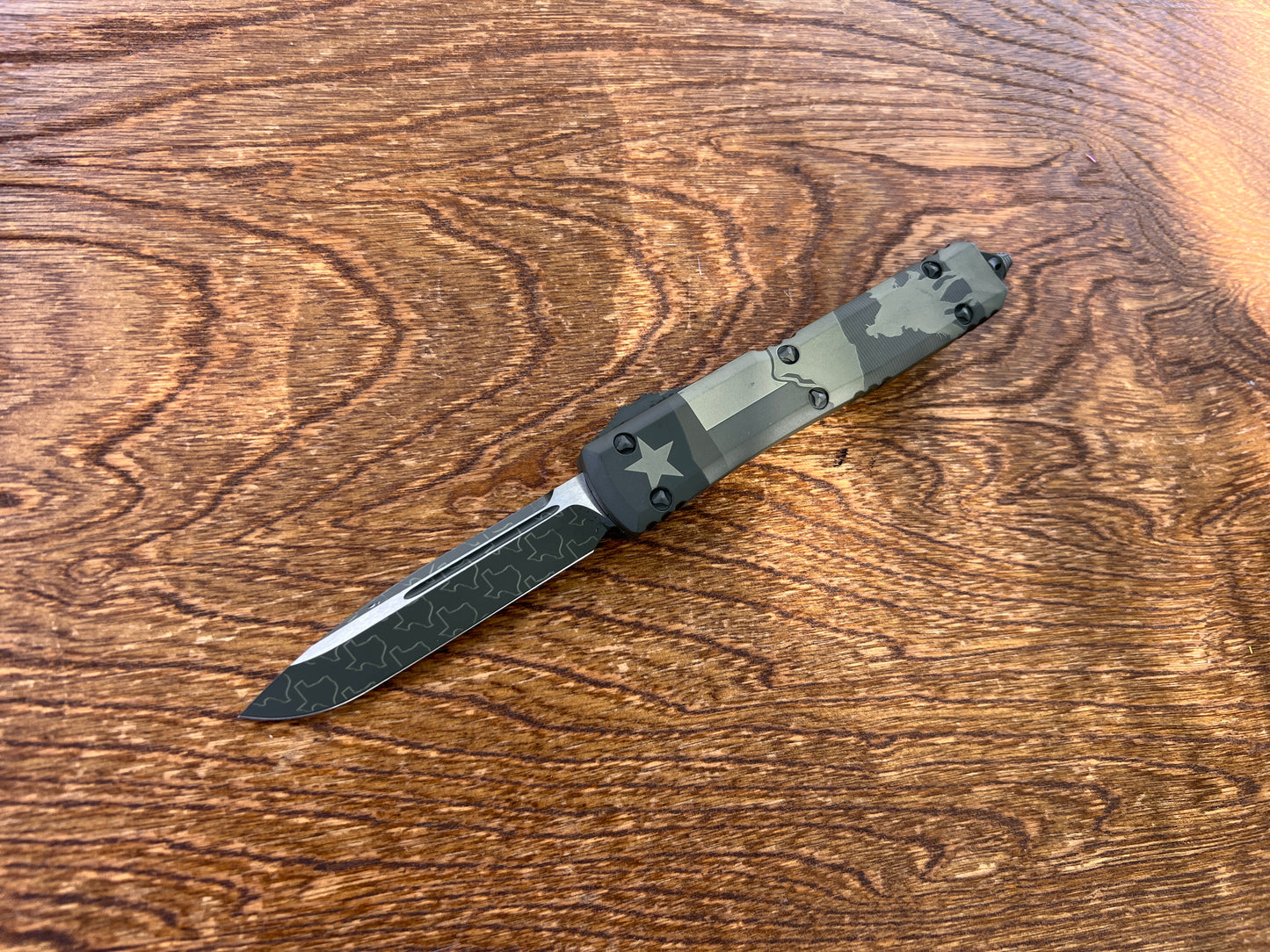 Microtech Ultratech S/E Bladeshow Texas 2024 Cerakote OD Green Standard 121-1CODTX