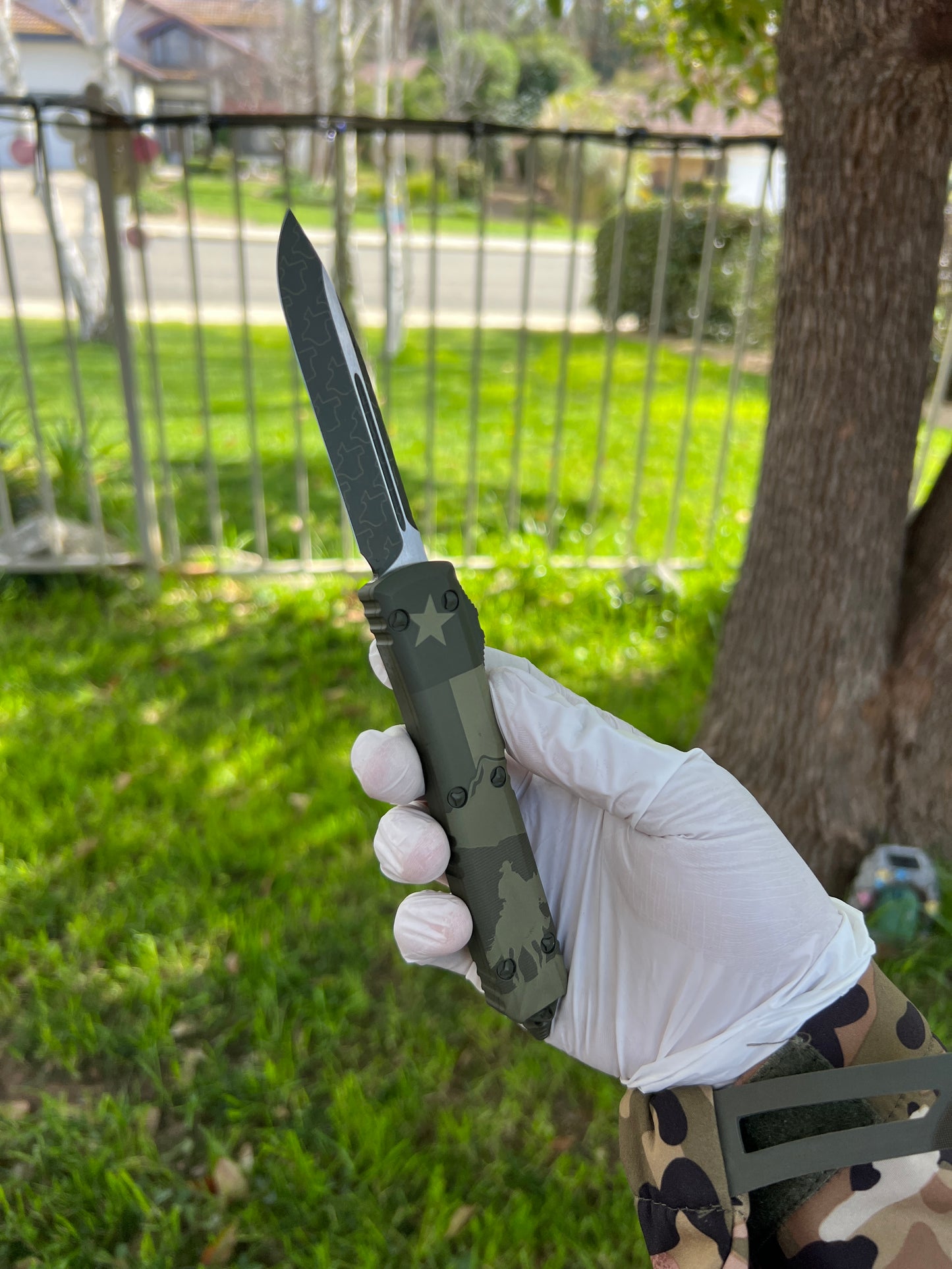 Microtech Ultratech S/E Bladeshow Texas 2024 Cerakote OD Green Standard 121-1CODTX