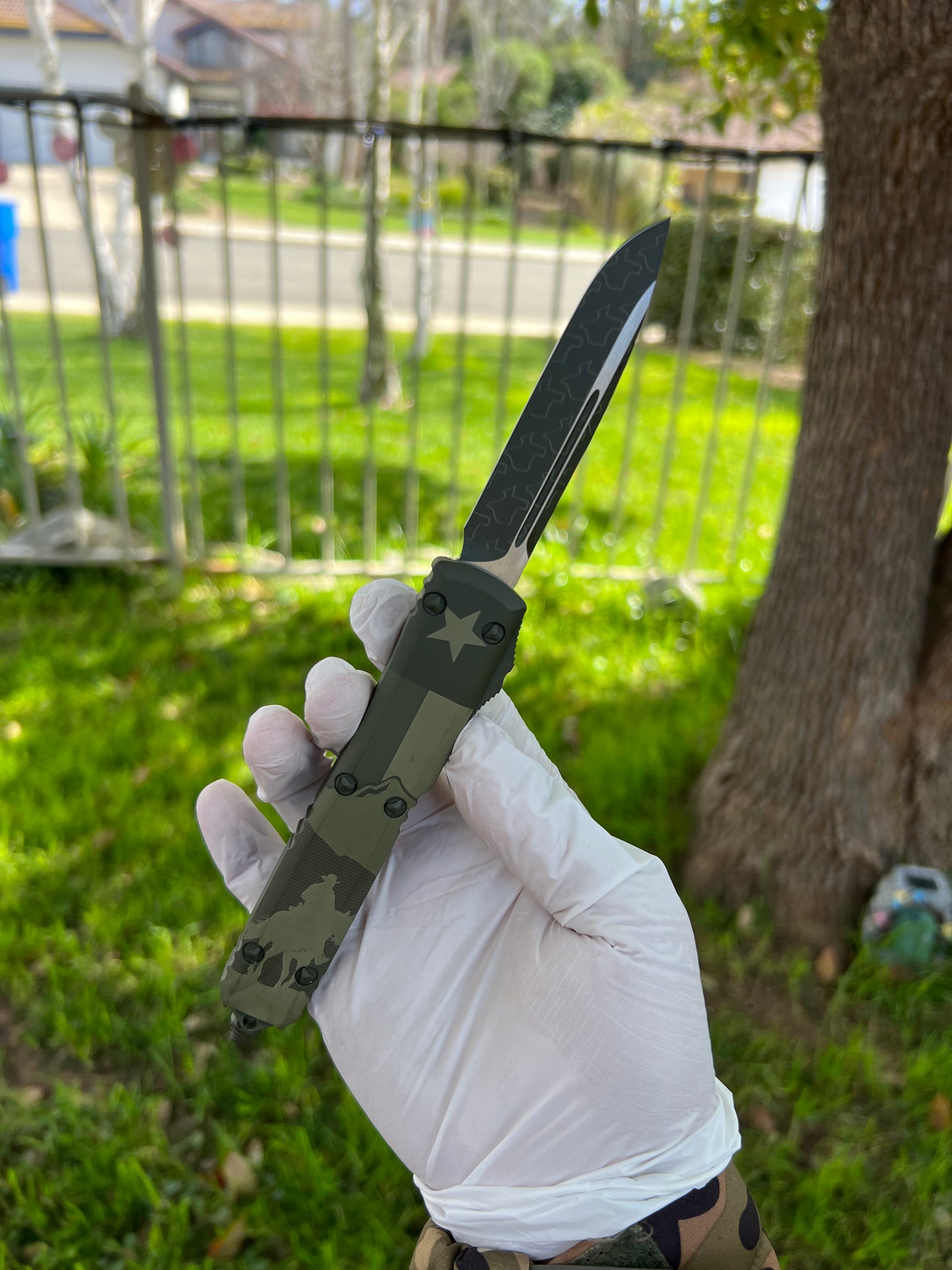 Microtech Ultratech S/E Bladeshow Texas 2024 Cerakote OD Green Standard 121-1CODTX