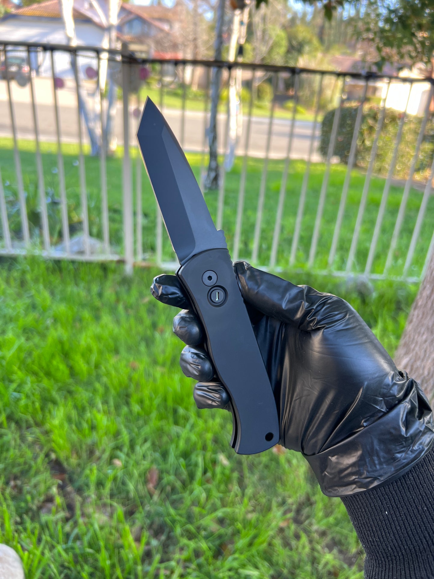 Pro-Tech Emerson CQC-7 Tanto Automatic Knife Operator (3.25" Black)