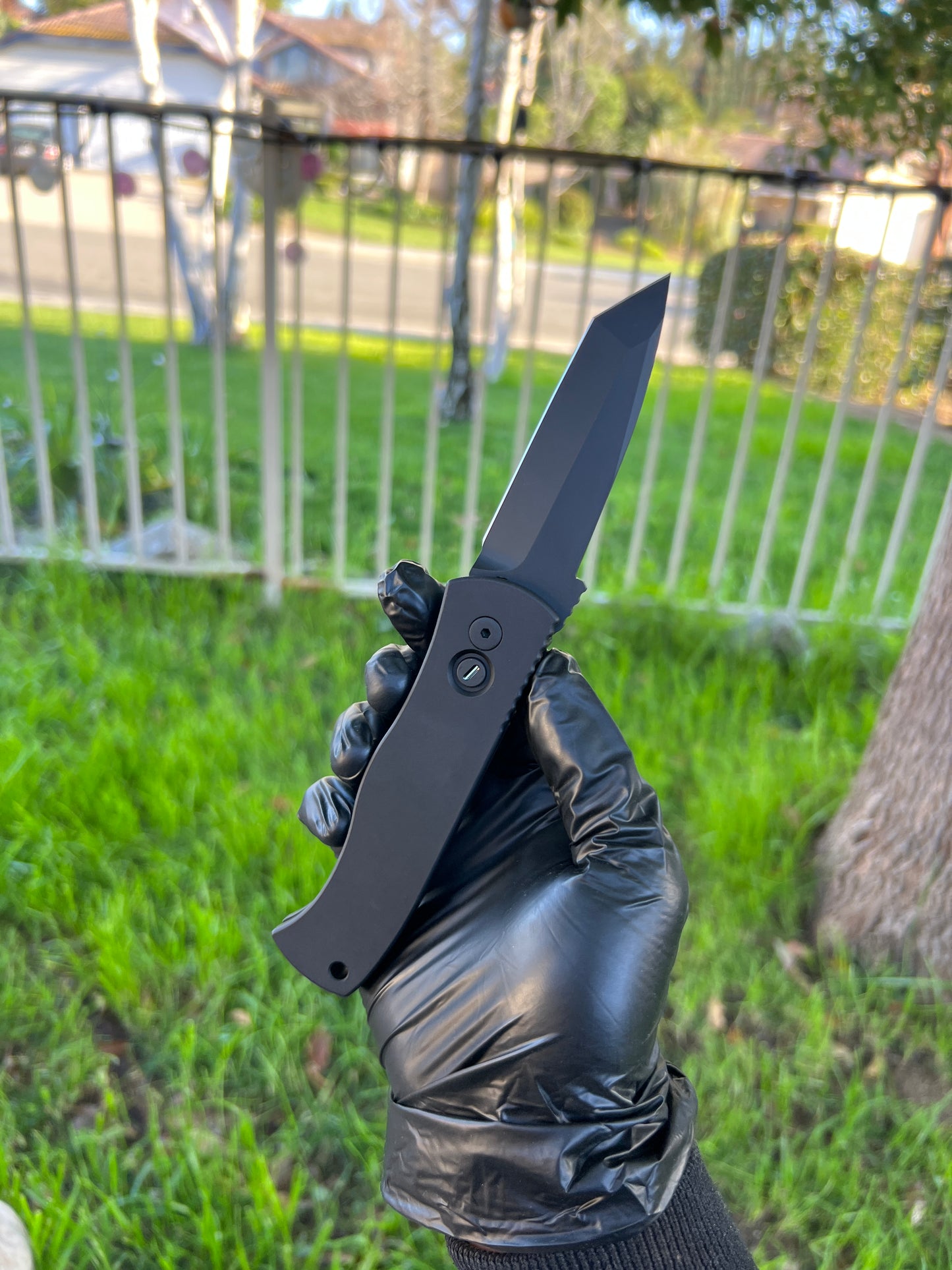 Pro-Tech Emerson CQC-7 Tanto Automatic Knife Operator (3.25" Black)
