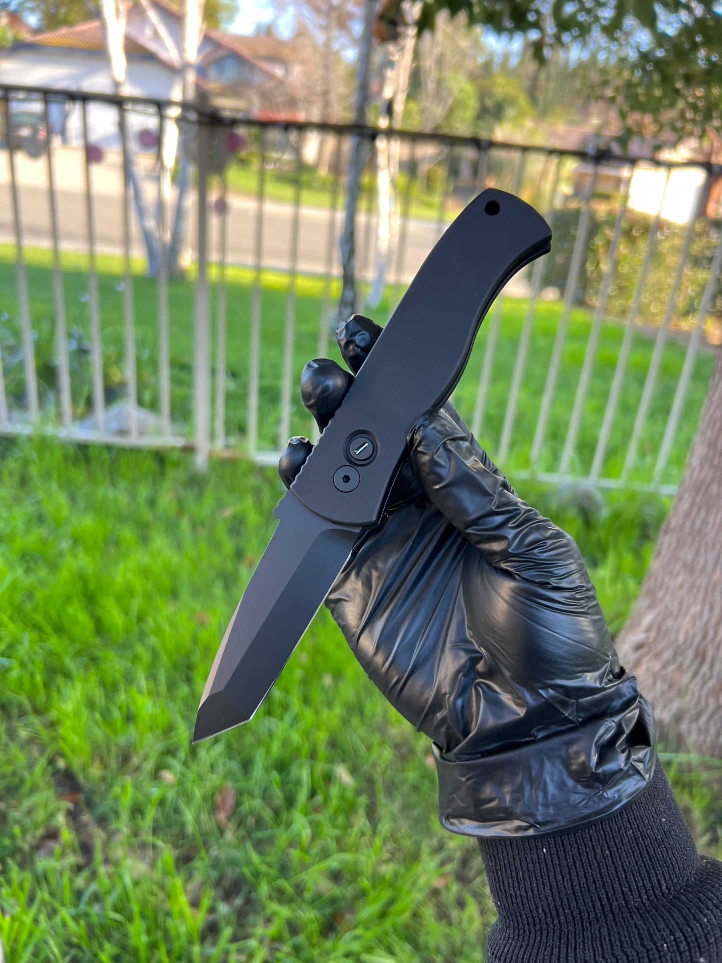 Pro-Tech Emerson CQC-7 Tanto Automatic Knife Operator (3.25" Black)