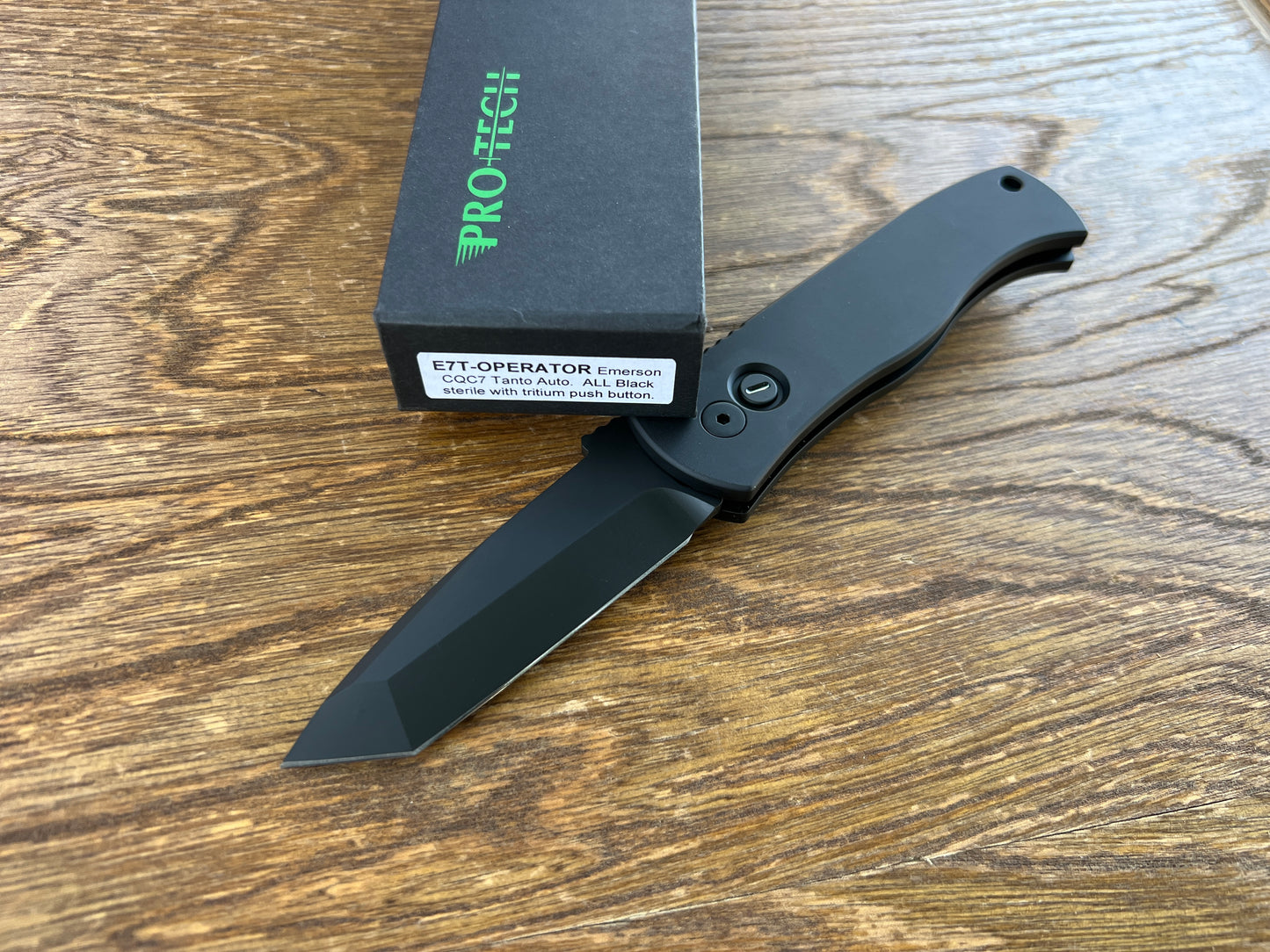 Pro-Tech Emerson CQC-7 Tanto Automatic Knife Operator (3.25" Black)